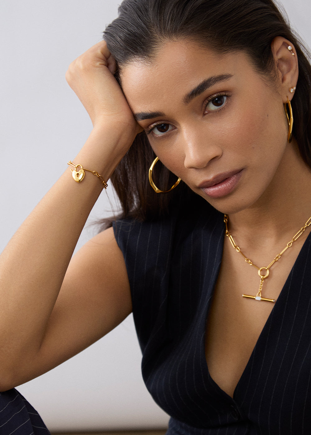 Padlock Heart Chain Bracelet