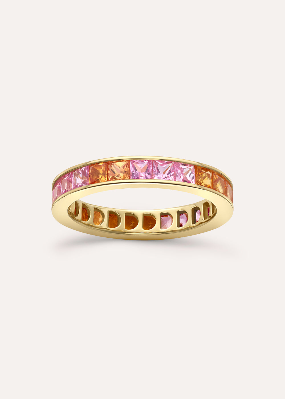 Brightside Orange & Pink Sapphire Eternity Ring