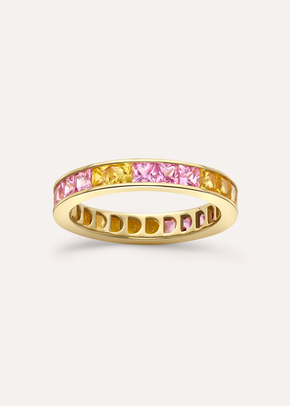 Brightside Yellow & Pink Sapphire Eternity Ring