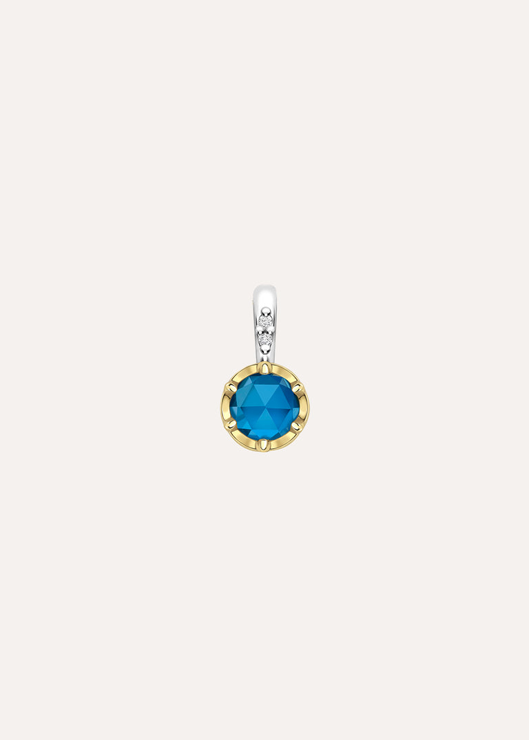 Blue Topaz December Birthstone Charm