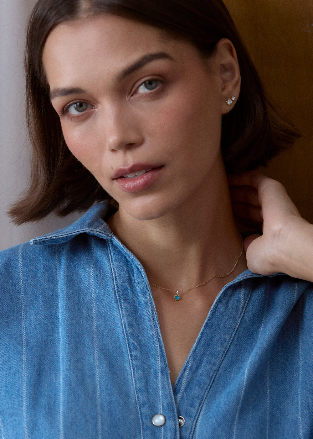 Blue Topaz December Birthstone Necklace