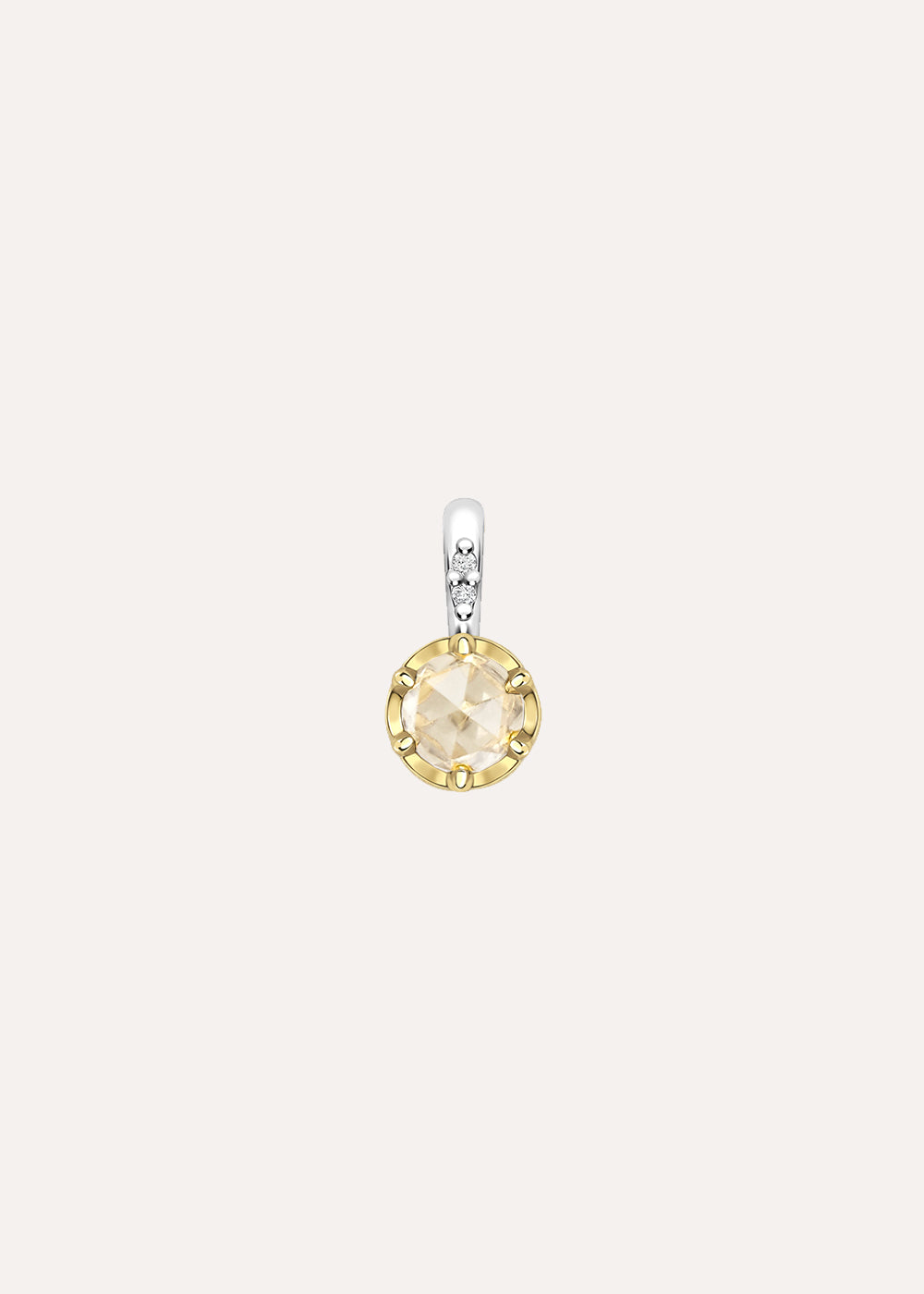 White Sapphire April Birthstone Charm