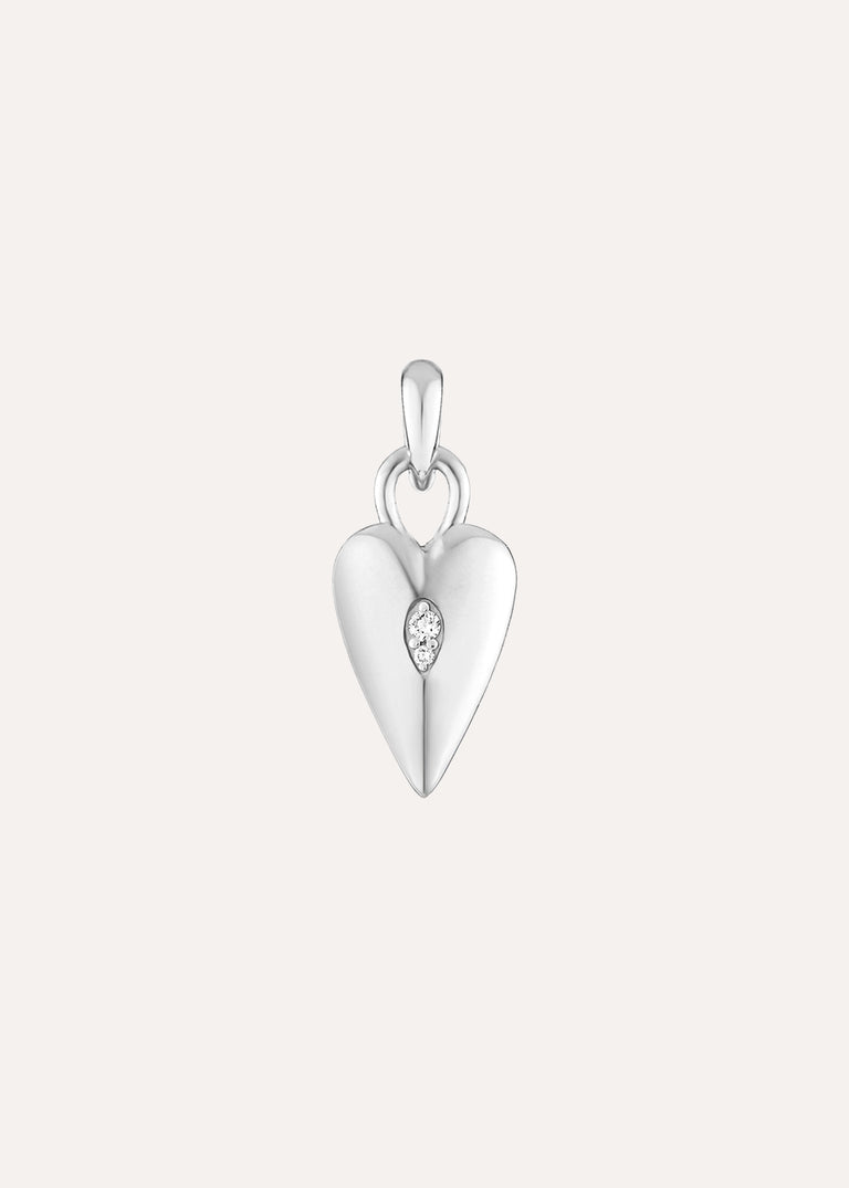 My World Shield Heart Lab-Grown Diamond Charm