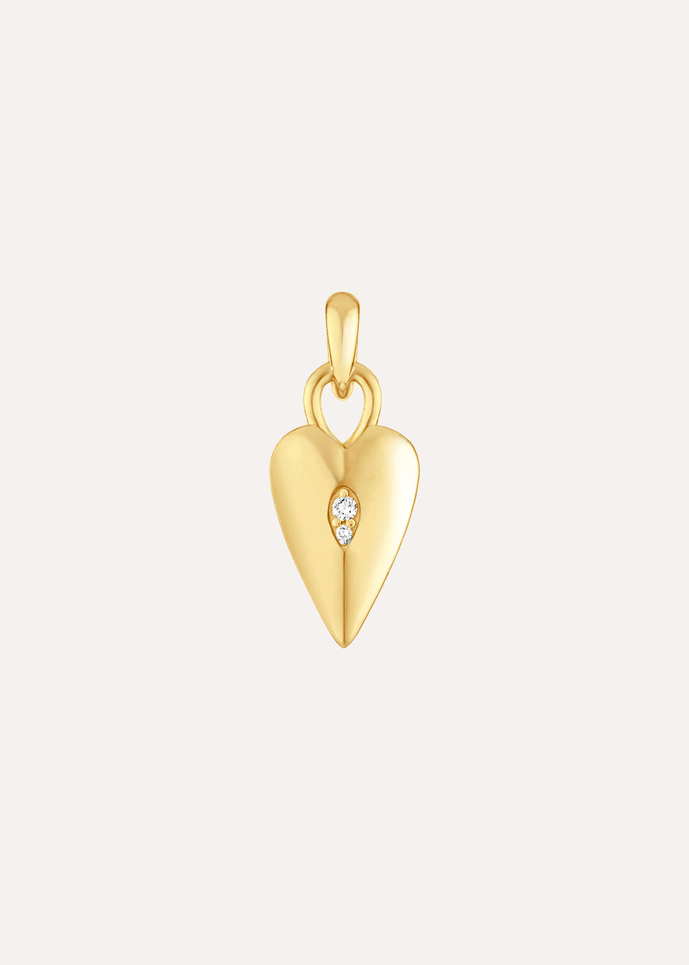 My World Shield Heart Lab-Grown Diamond Charm