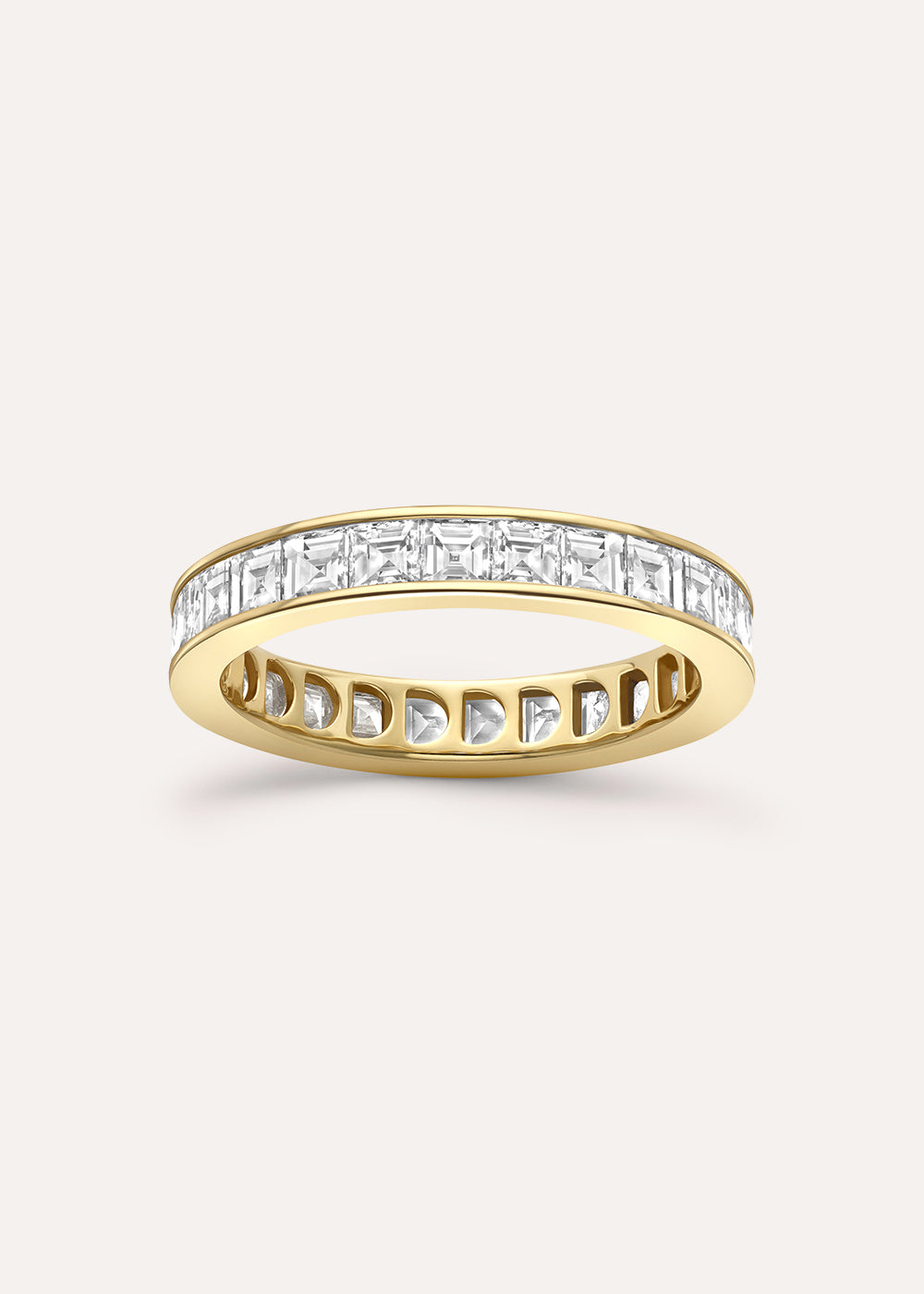 Natural Diamond Carre Eternity Ring