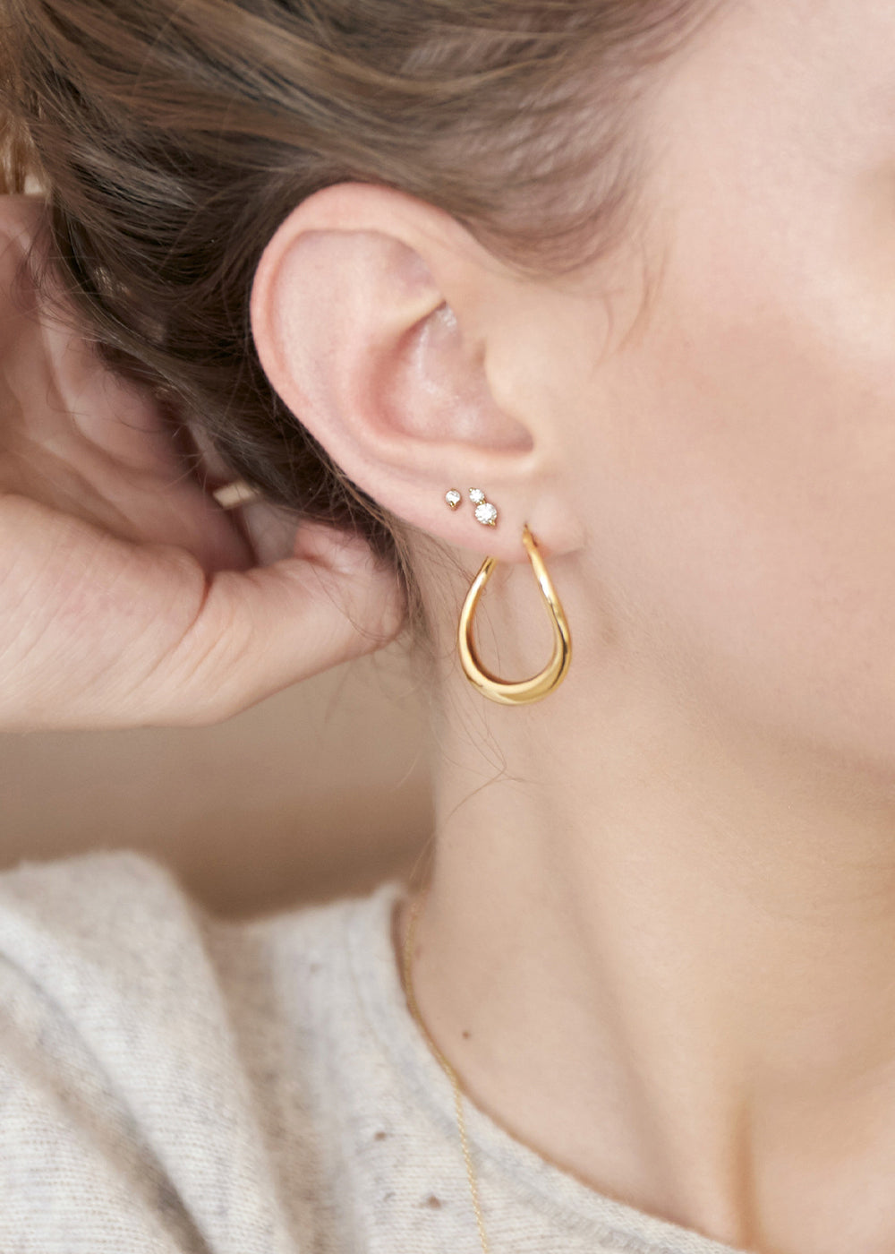 Shuga Double Diamond Stud Earrings