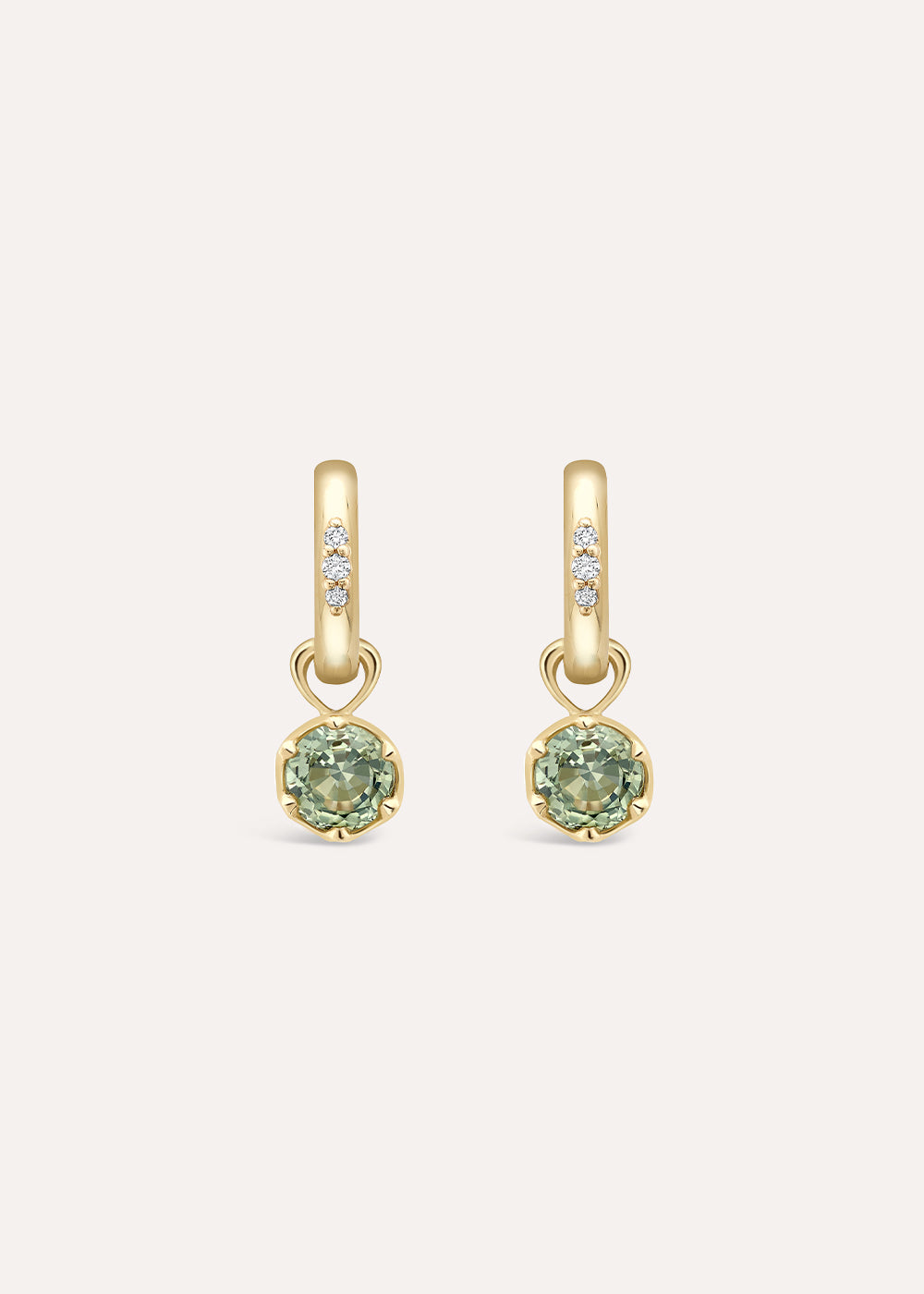 Elyhara Green Sapphire Drop Earrings