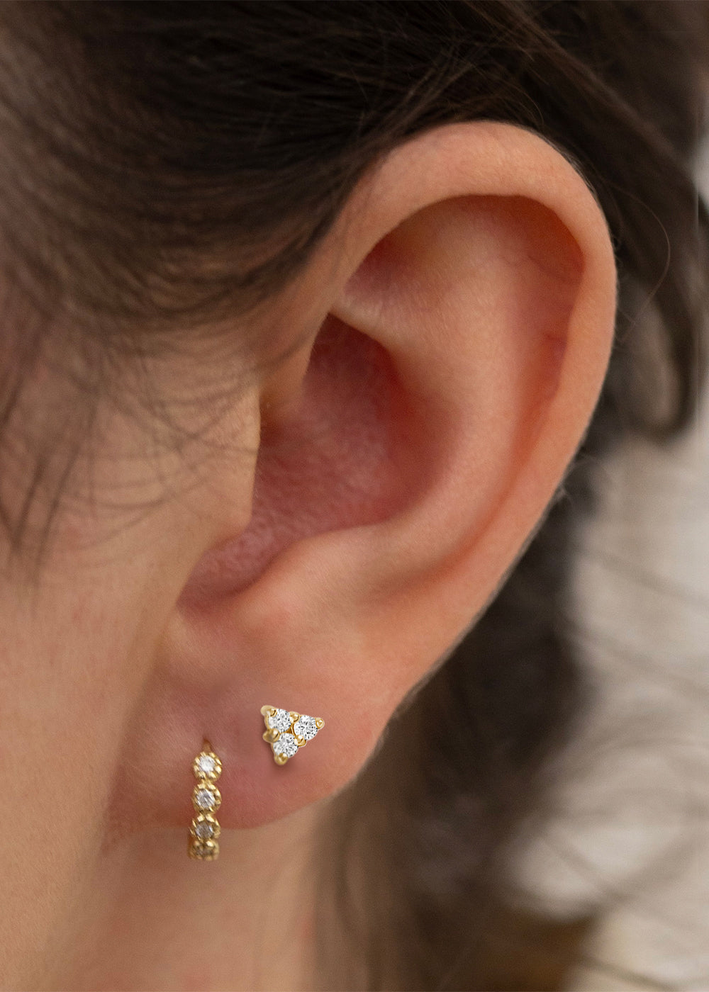 Shuga Trillion Diamond Stud Earrings
