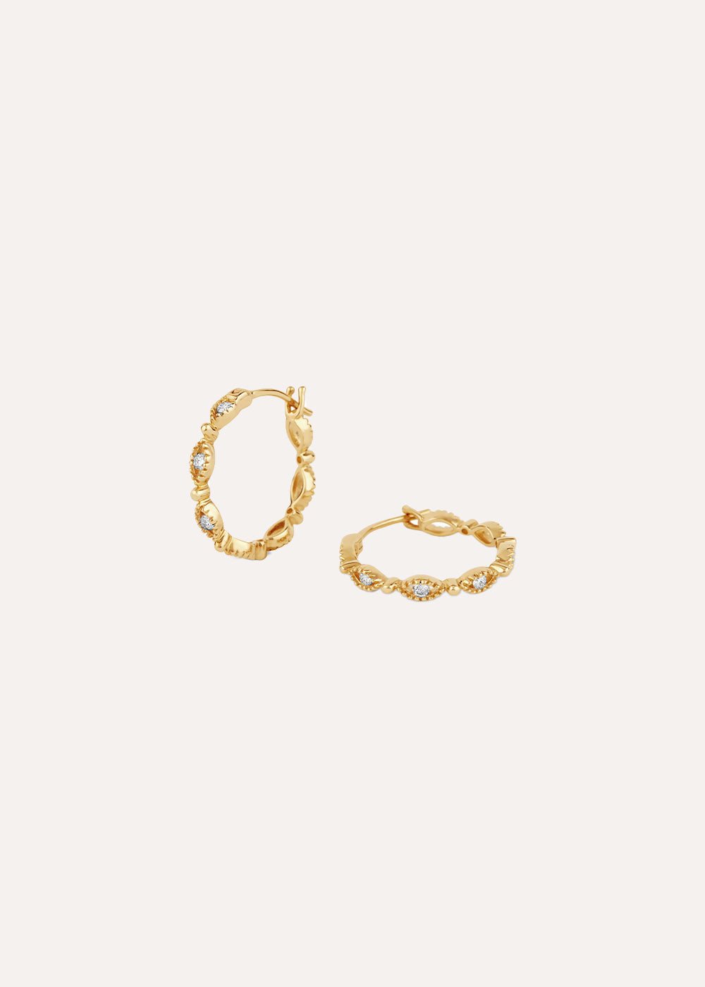 Jasmine Diamond Click Hoop Earrings