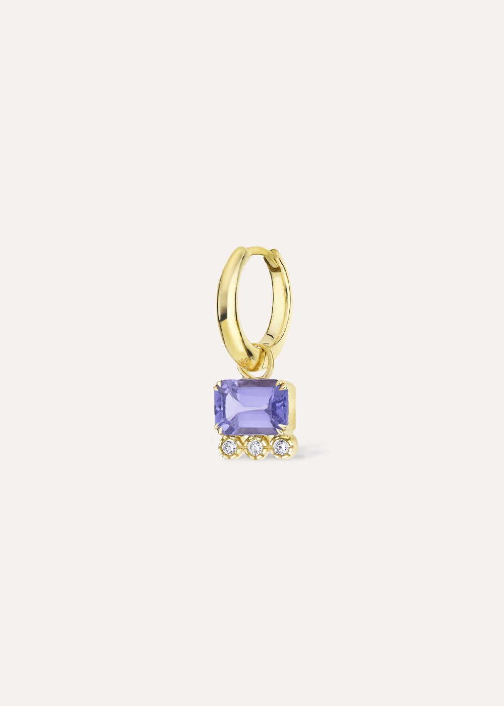 Single Betony Tanzanite & Lab-Grown Diamond Drop Earring