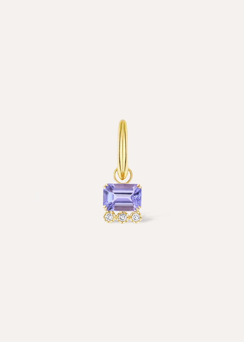 Single Betony Tanzanite & Lab-Grown Diamond Drop Earring