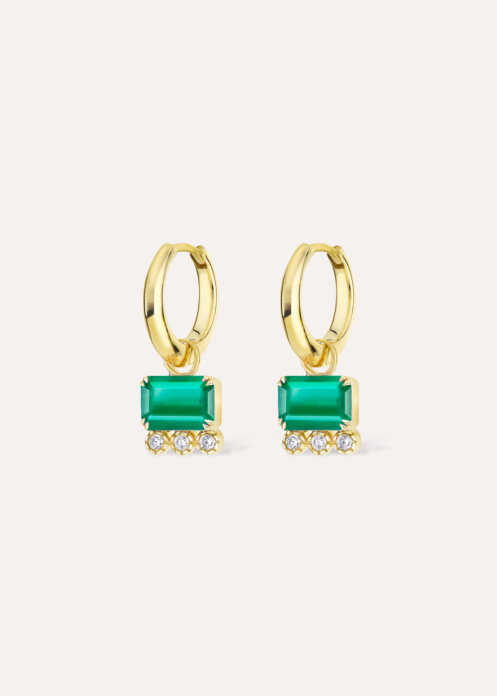 Betony Emerald & Lab-Grown Diamond Drop Earrings
