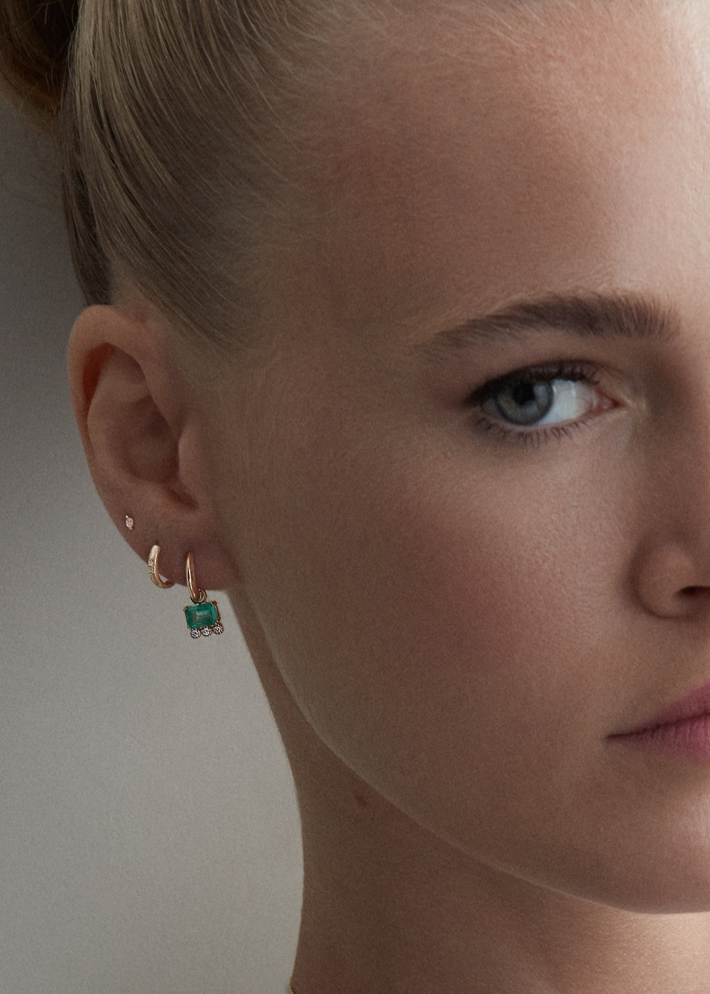 Betony Emerald & Lab-Grown Diamond Drop Earrings