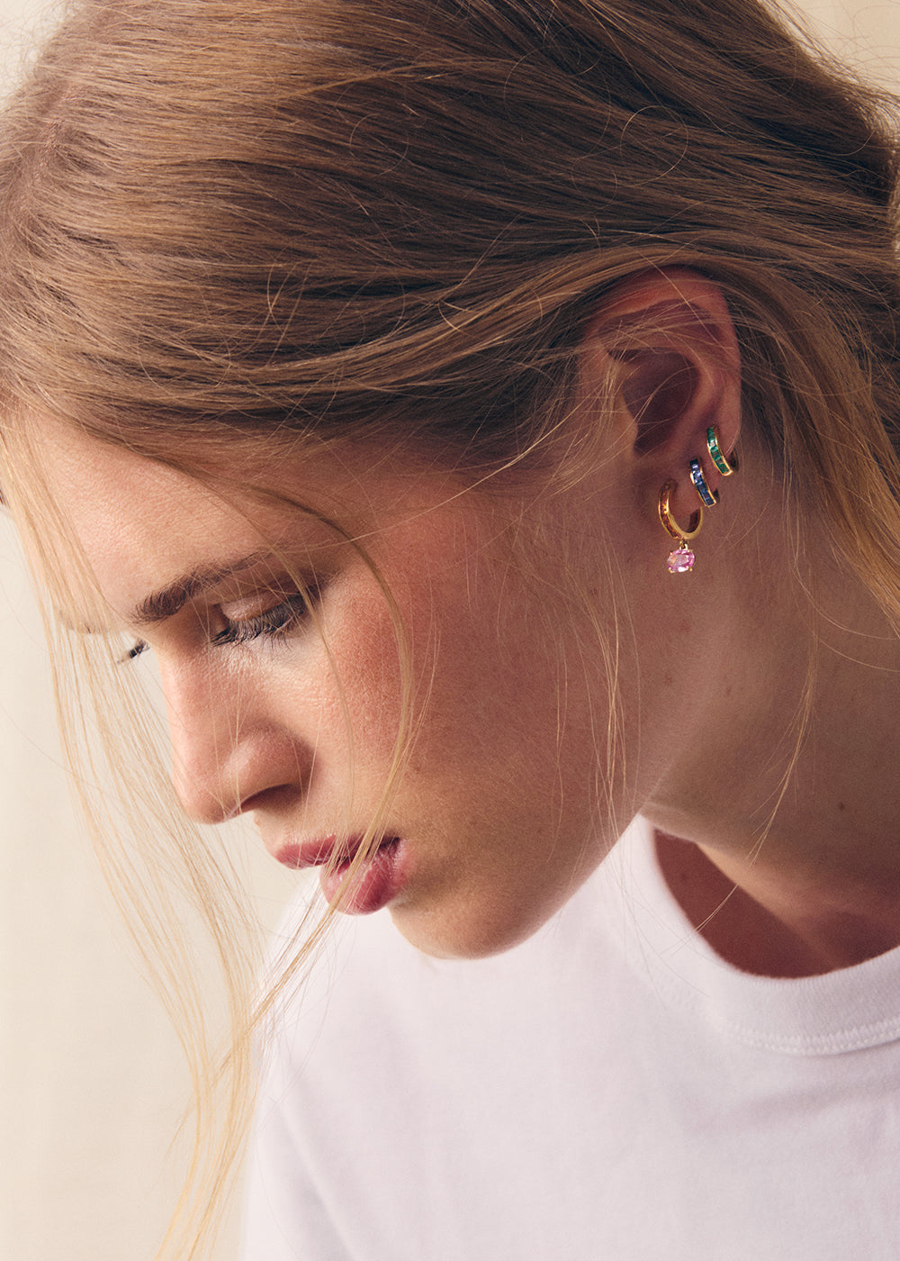 Brightside Emerald Hoop Earrings