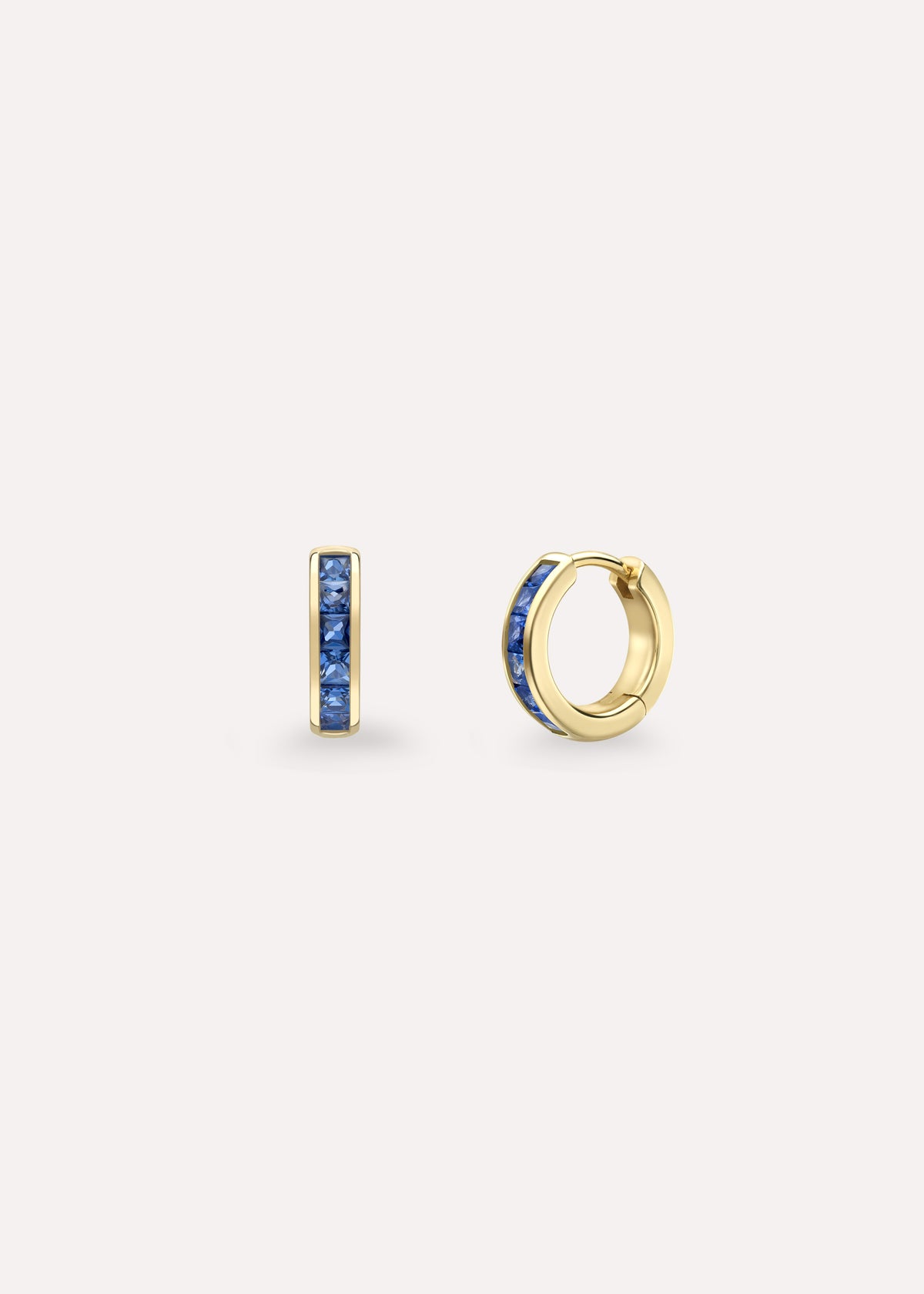 Brightside Blue Sapphire Hoop Earrings
