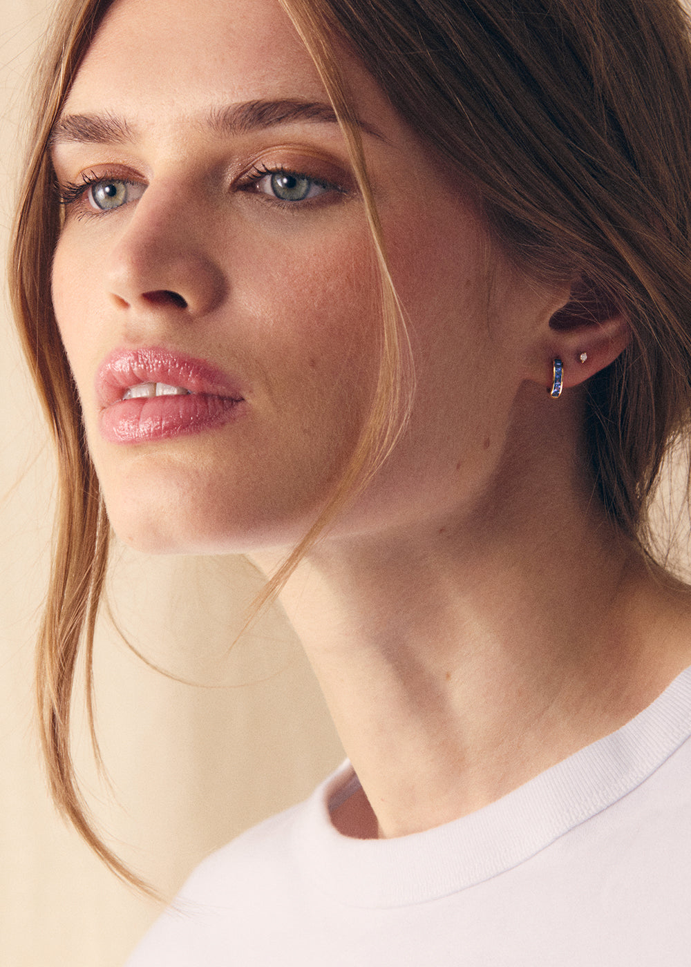Brightside Blue Sapphire Hoop Earrings