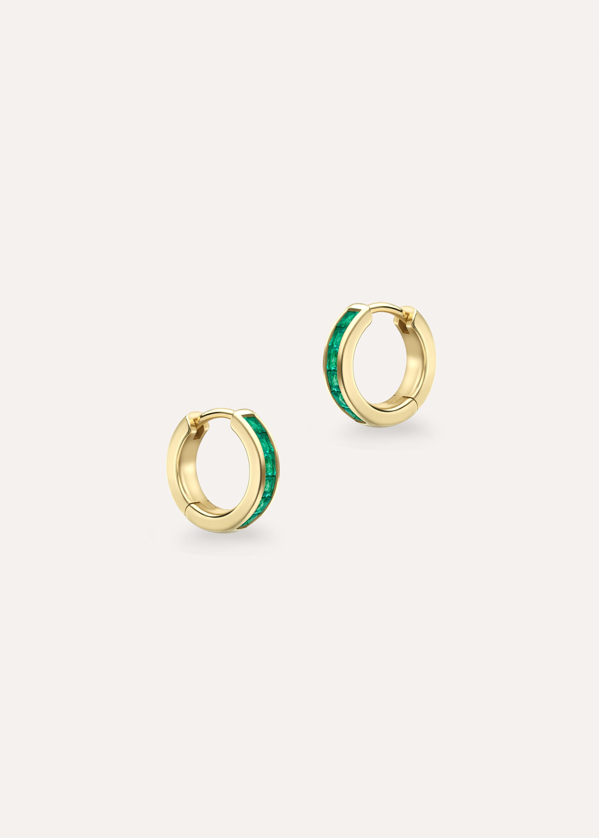 Brightside Emerald Hoop Earrings
