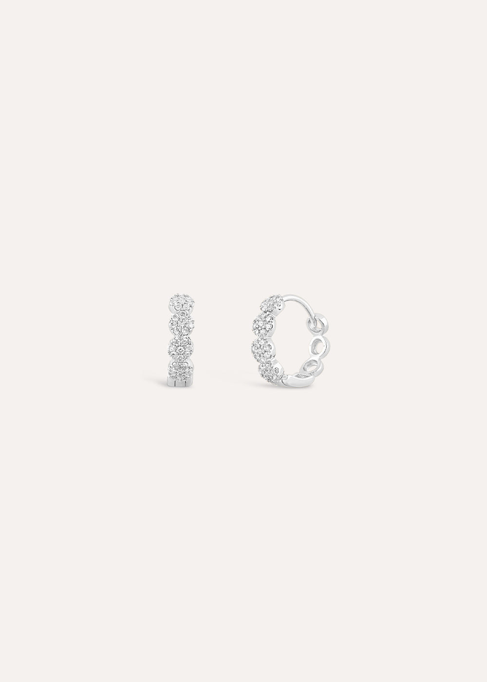 Starflower Lab-Grown Diamond Huggie Hoop Earrings