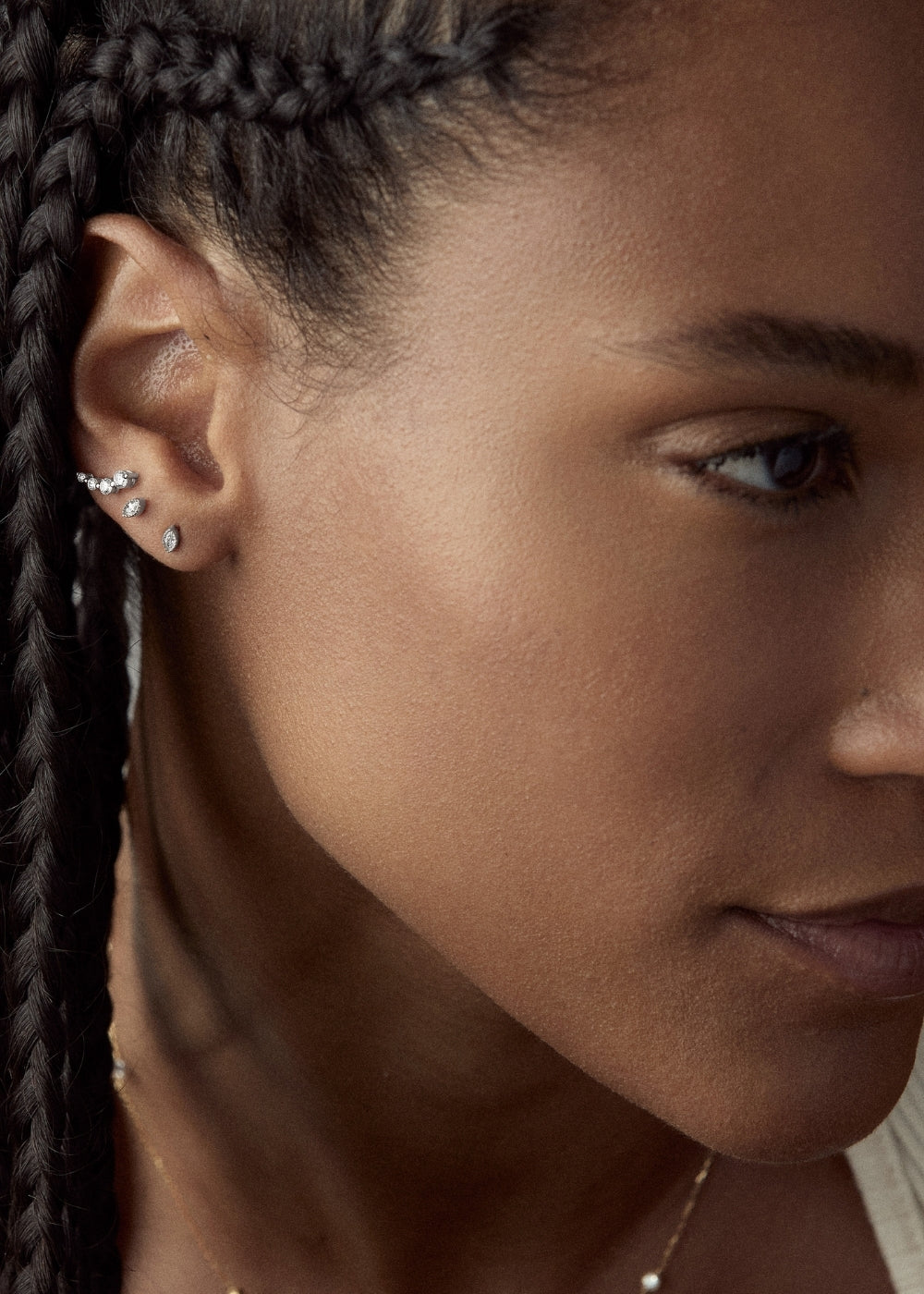 Single Shuga Lab-Grown Diamond Crawler Stud Earring