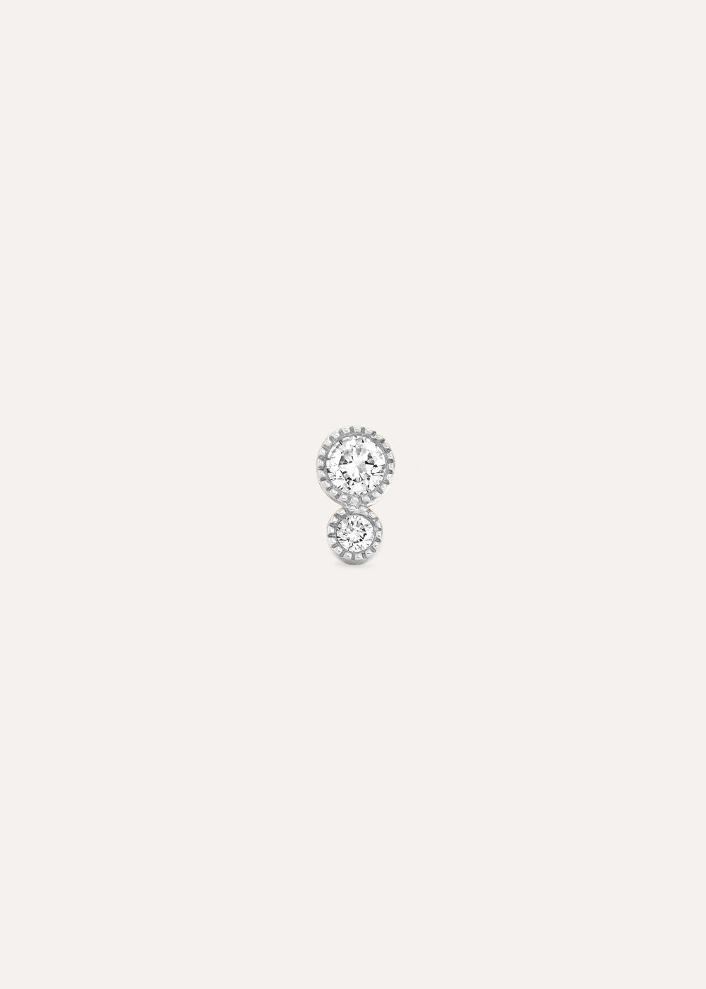 Single Jasmine Lab-Grown Diamond Duo Stud Earring