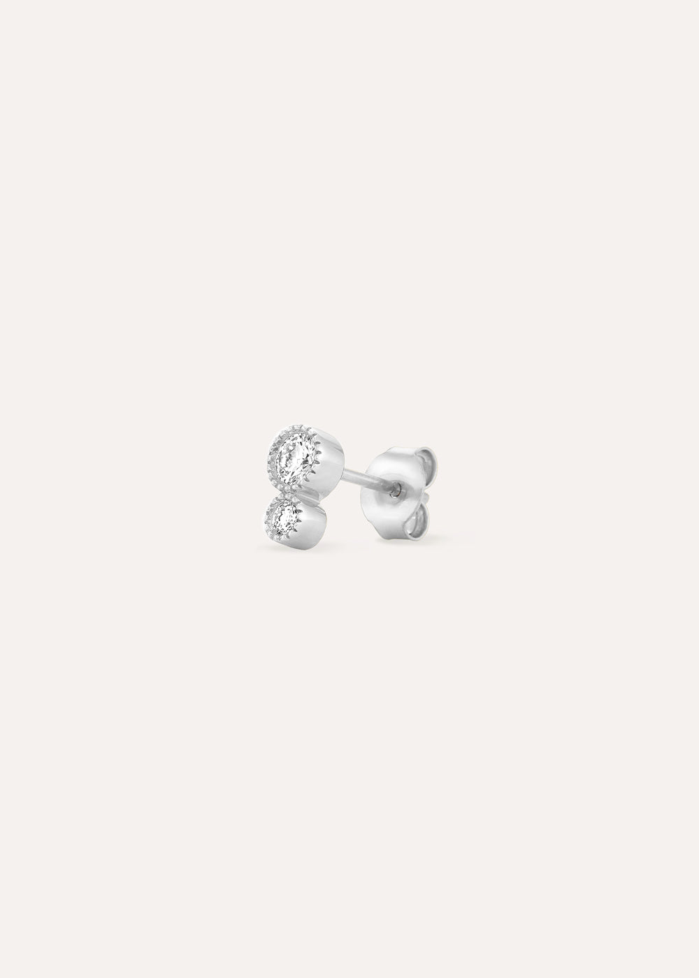 Single Jasmine Lab-Grown Diamond Duo Stud Earring
