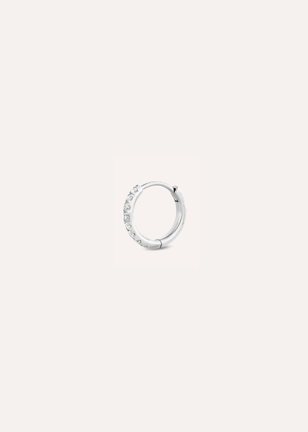 Single Small Lab-Grown Diamond Huggie Hoop Earring