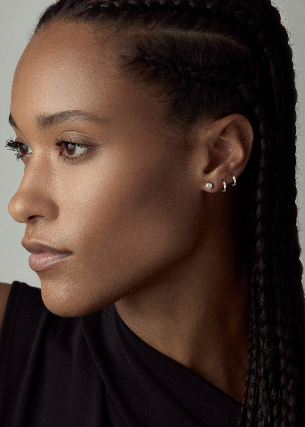 Mini Lab-Grown Diamond Huggie Hoop Earrings