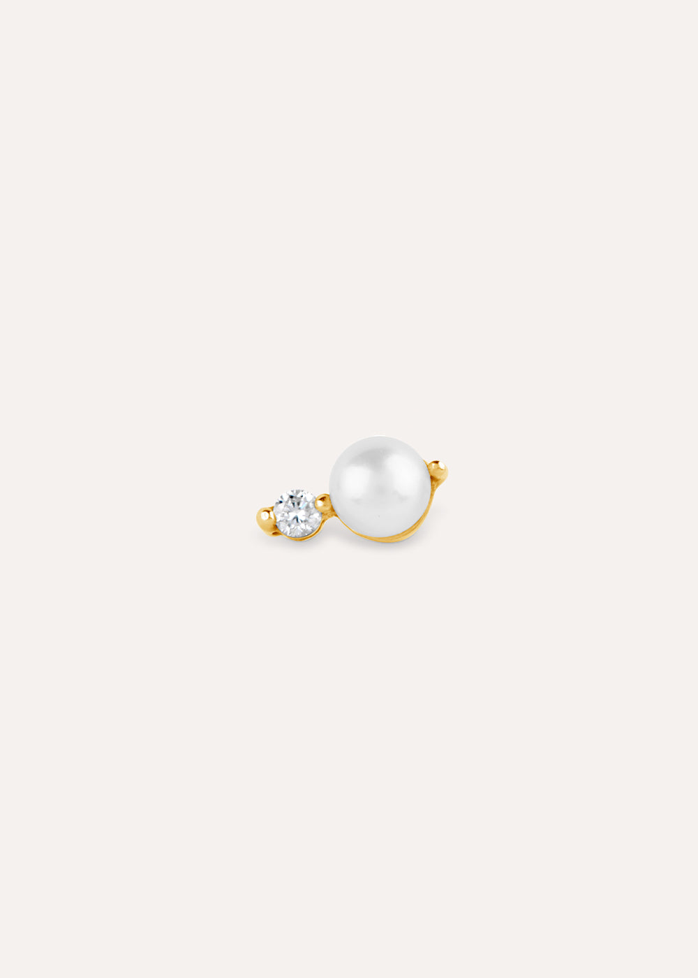 Single Shuga Pearl & Lab-Grown Diamond Stud Earring