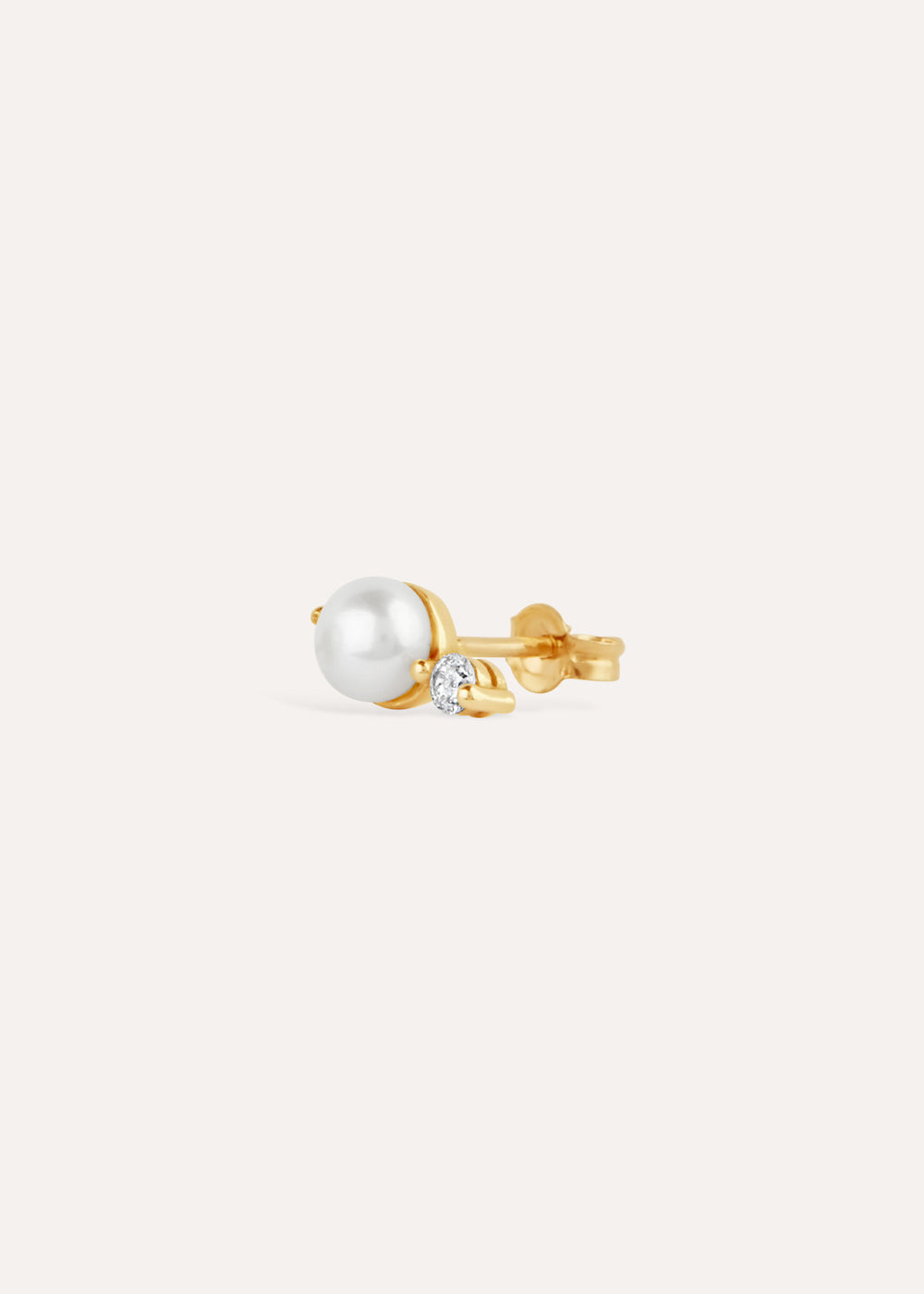 Single Shuga Pearl & Lab-Grown Diamond Stud Earring