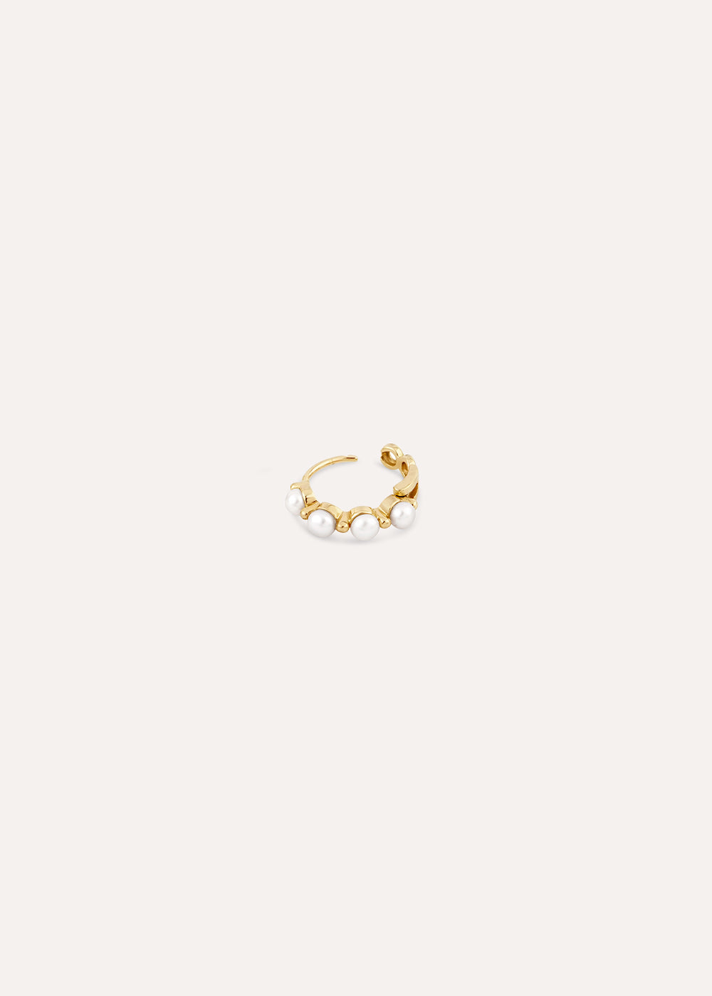 Single Shuga Pearl Huggie Hoop Earring