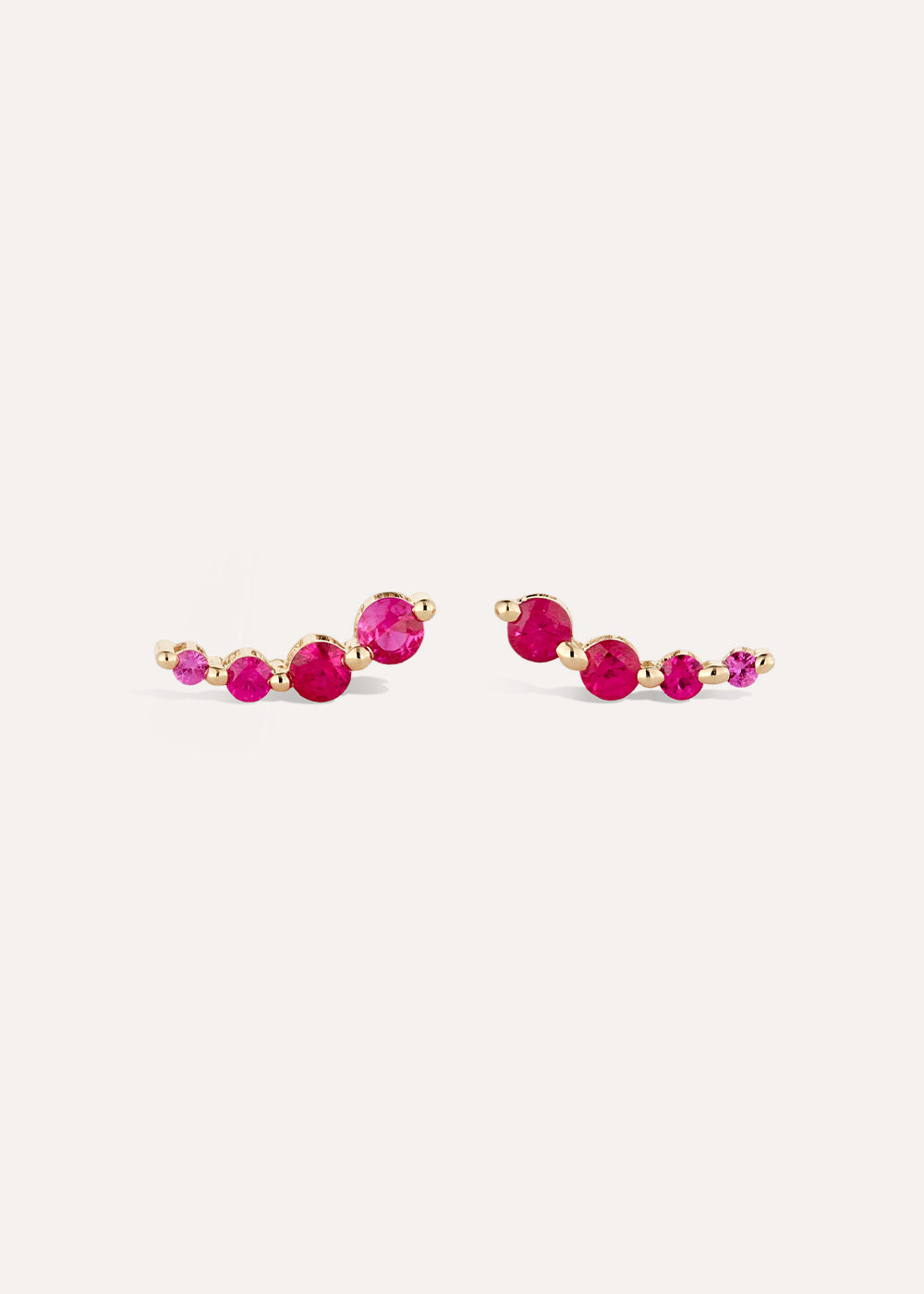 Shuga Ruby Crawler Stud Earrings