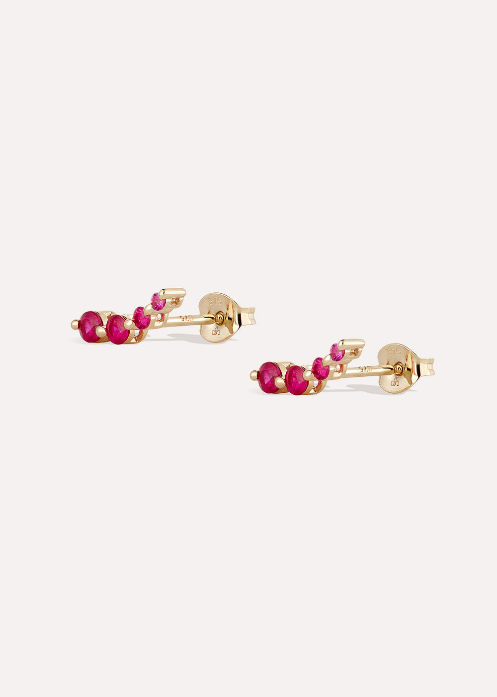 Shuga Ruby Crawler Stud Earrings