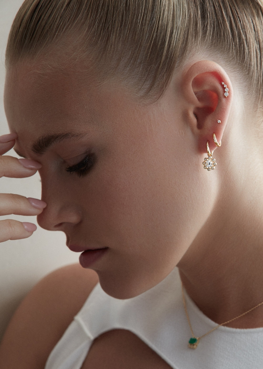 Shuga Lab-Grown Diamond Crawler Stud Earrings