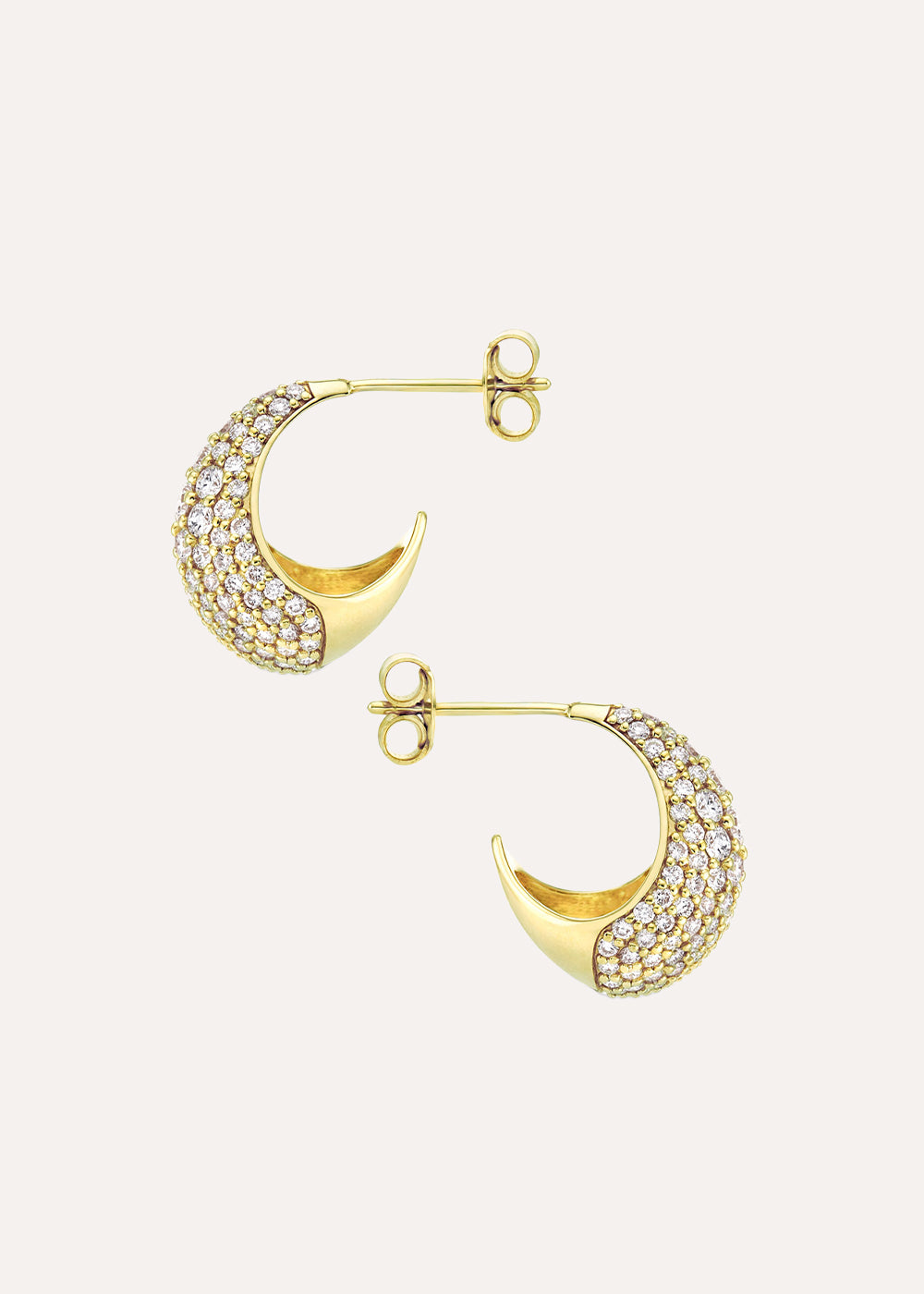 Scoop Large Pavé Lab-Grown Diamond Hoop Earrings