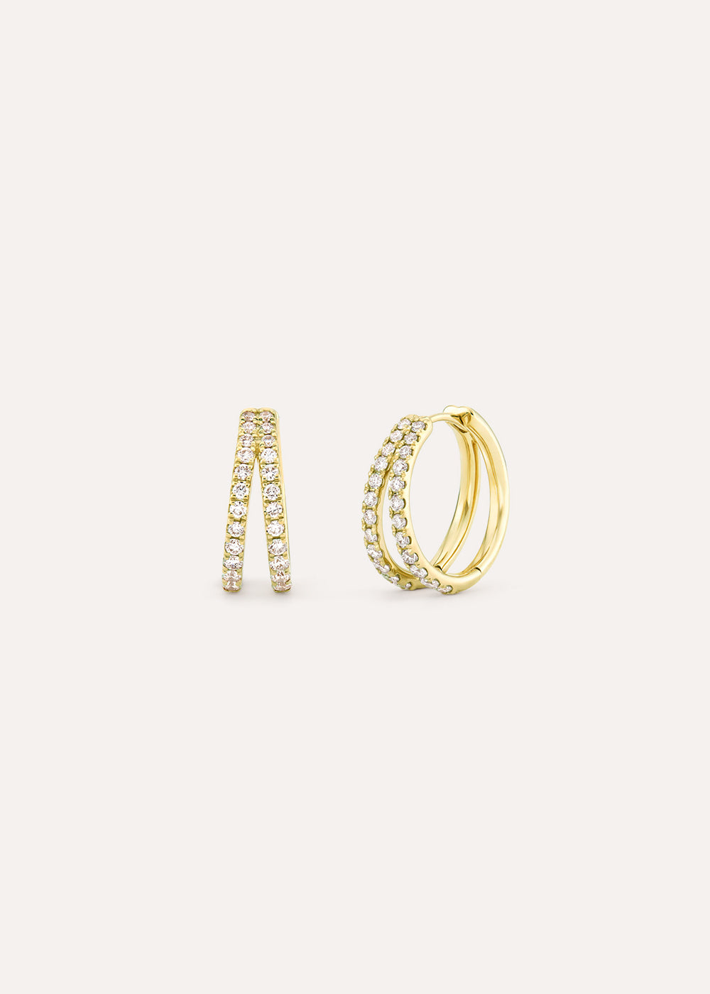 Signature Lab-Grown Diamond Duo Huggie Hoop Earrings