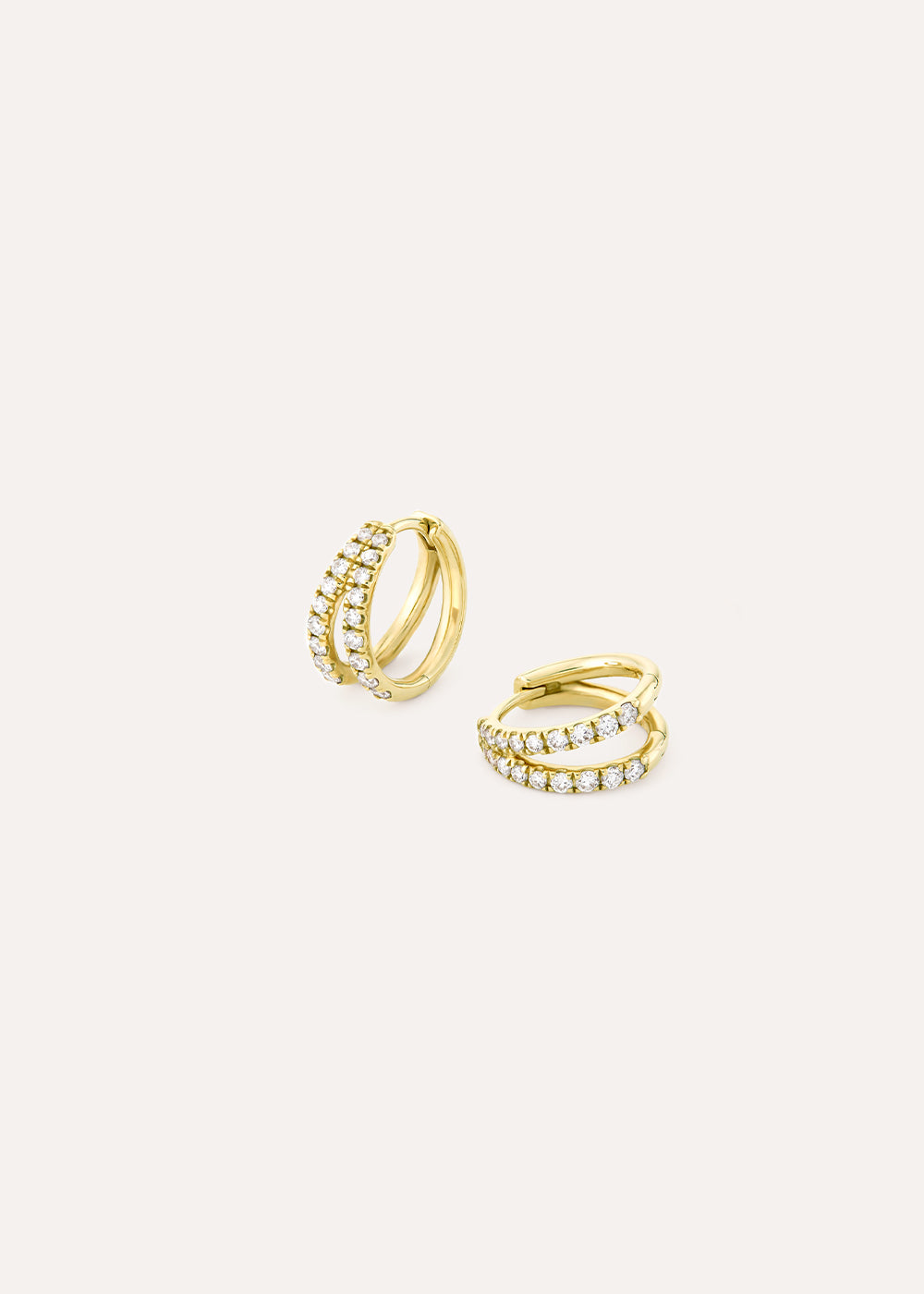 Signature Small Lab-Grown Diamond Duo Huggie Hoop Earrings