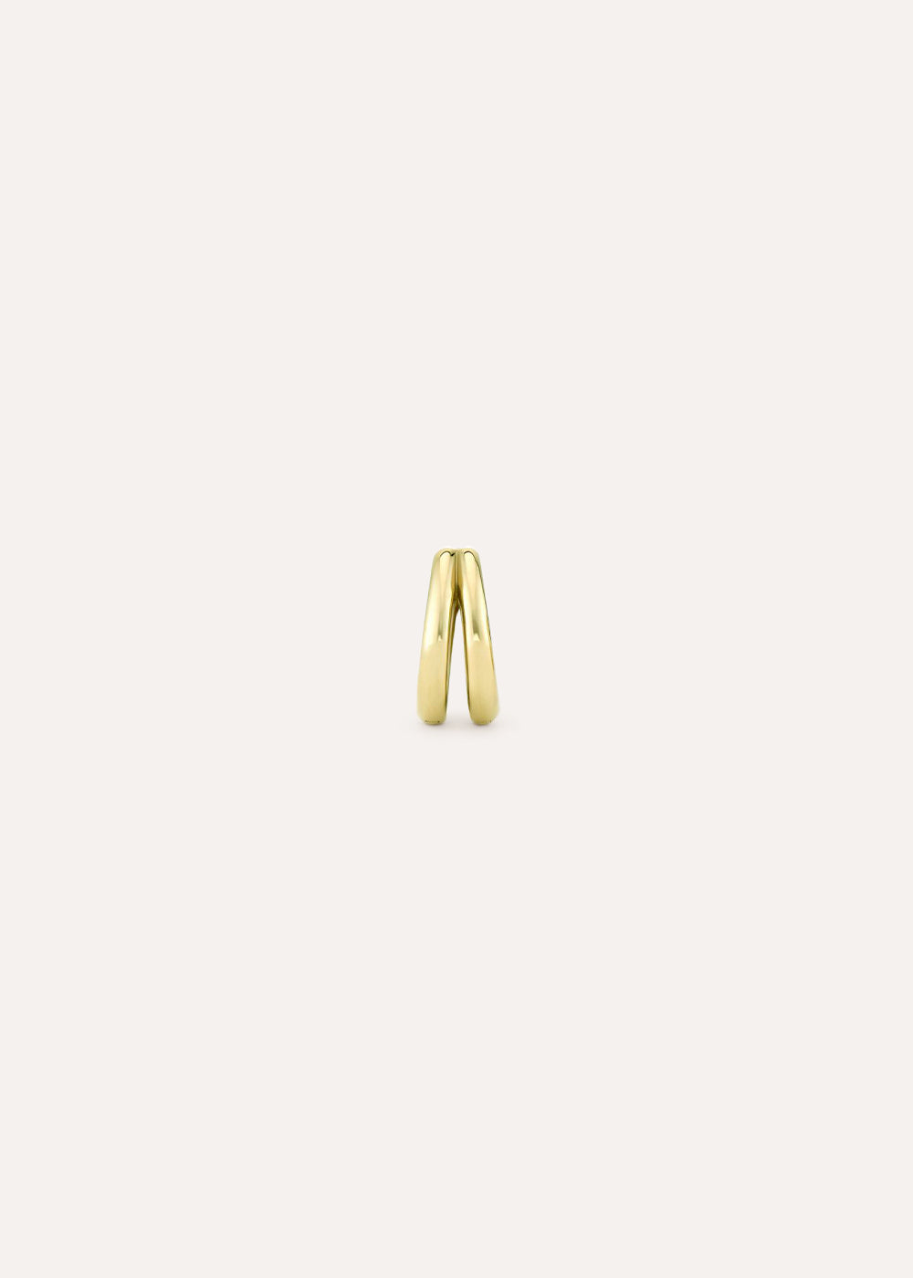 Single Signature Mini Duo Huggie Hoop Earring