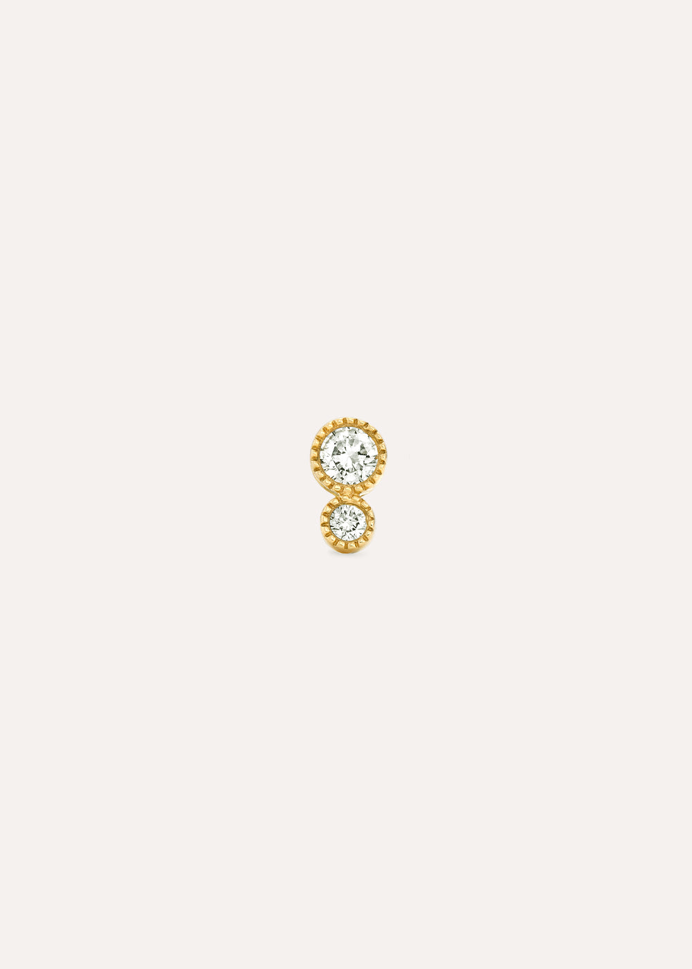 Single Jasmine Lab-Grown Diamond Duo Stud Earring