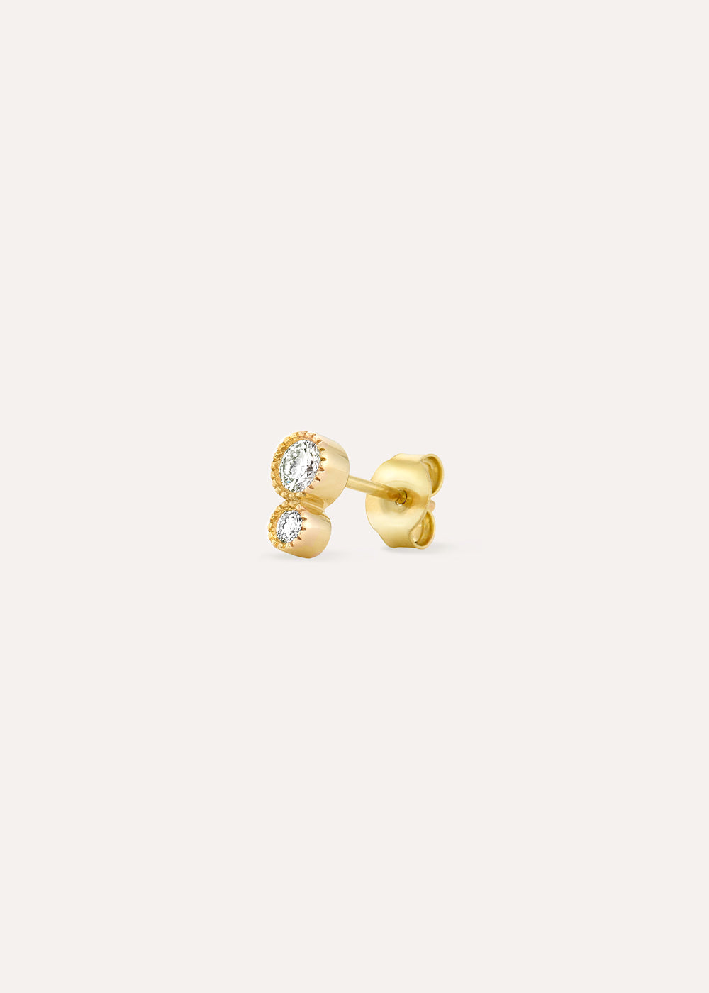 Single Jasmine Lab-Grown Diamond Duo Stud Earring