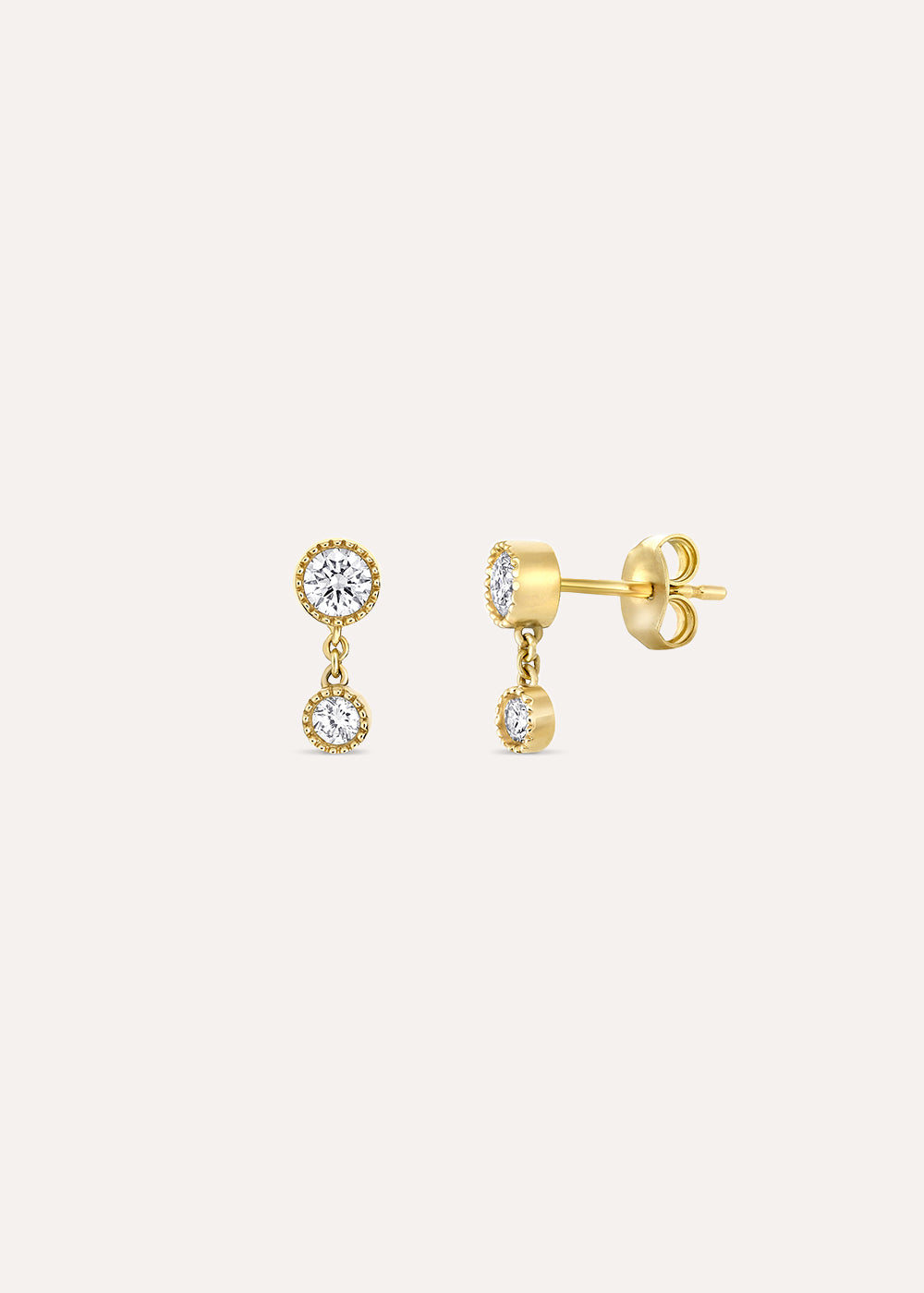 Lab-Grown Diamond Double Diamond Stud Earrings
