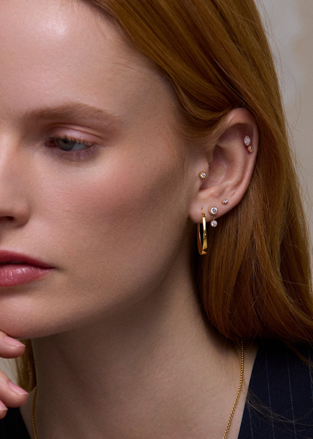 Lab-Grown Diamond Double Diamond Stud Earrings
