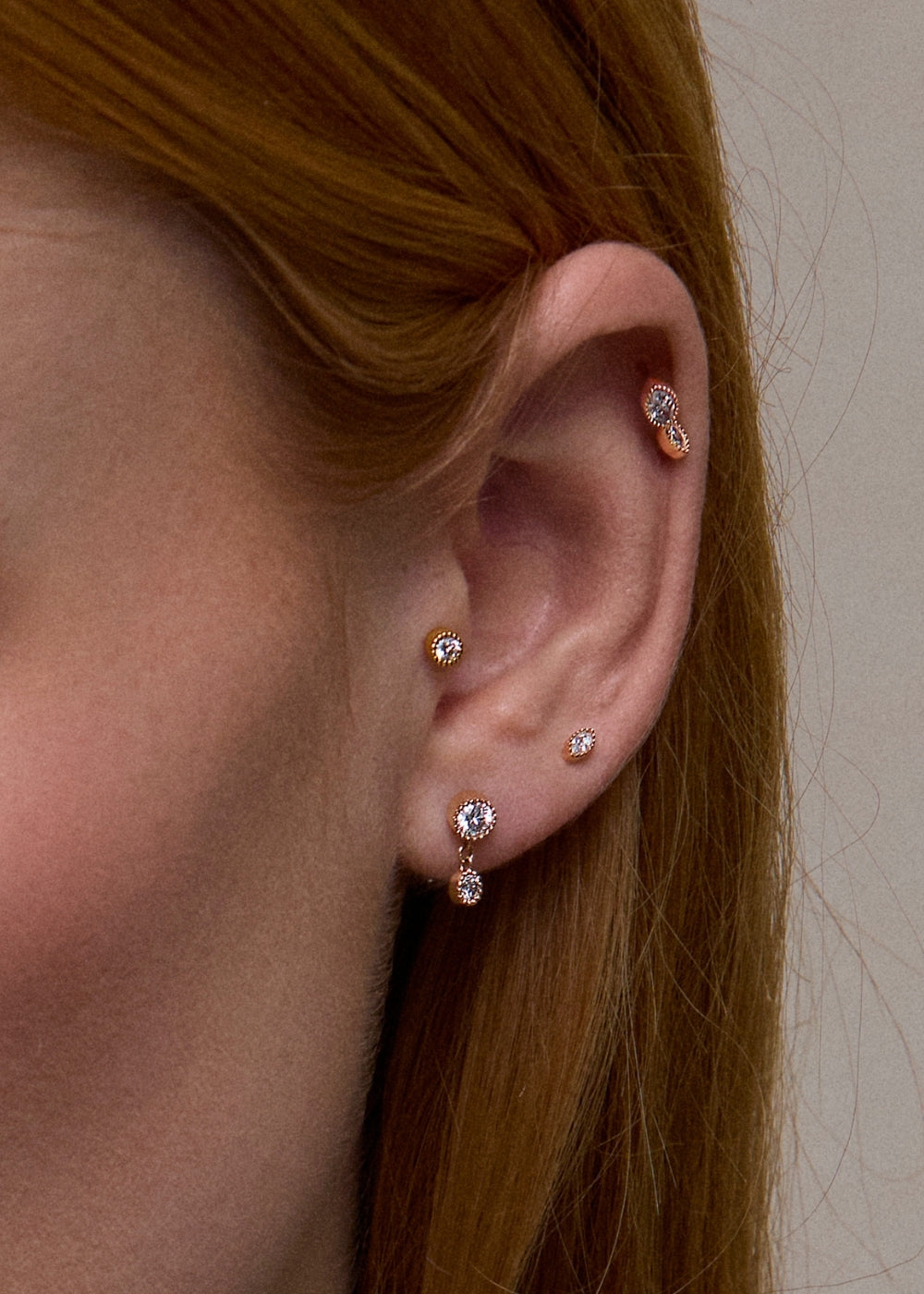 Lab-Grown Diamond Double Diamond Stud Earrings
