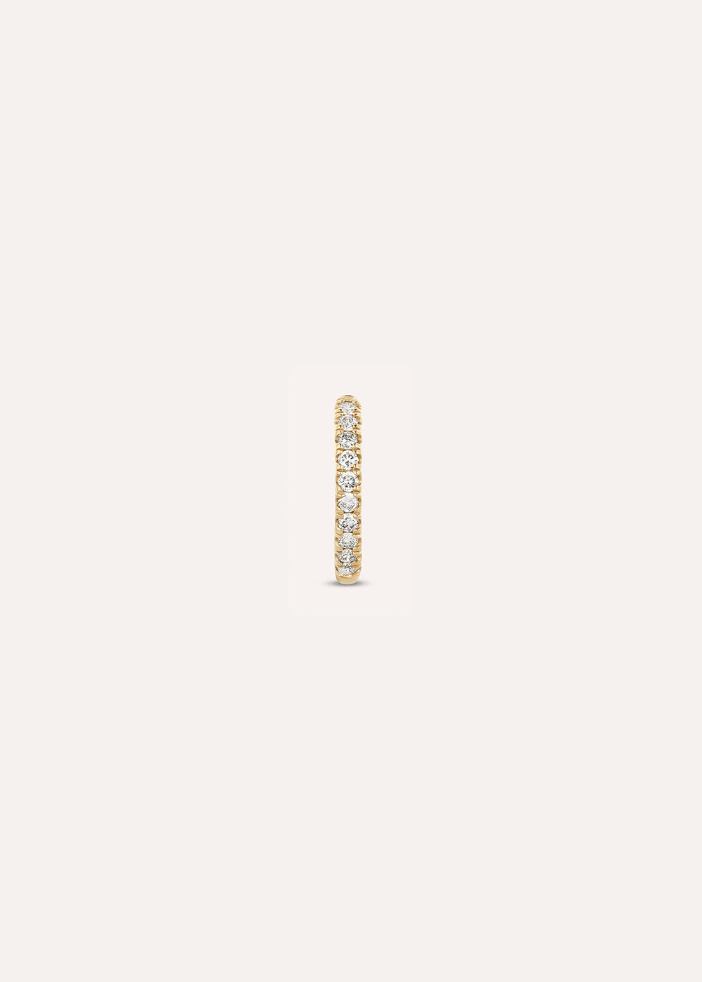 Single Medium Lab-Grown Diamond Huggie Hoop Earring