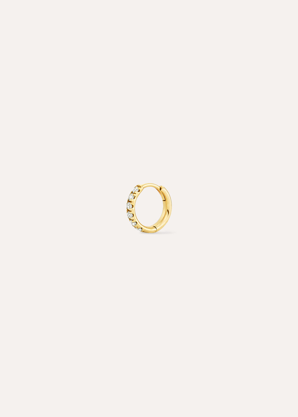 Single Jasmine Mini Lab-Grown Diamond Huggie Hoop Earring