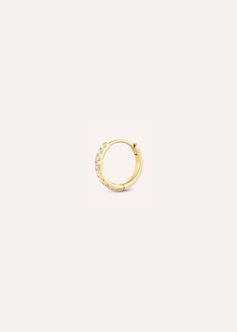 Single Small Lab-Grown Diamond Huggie Hoop Earring