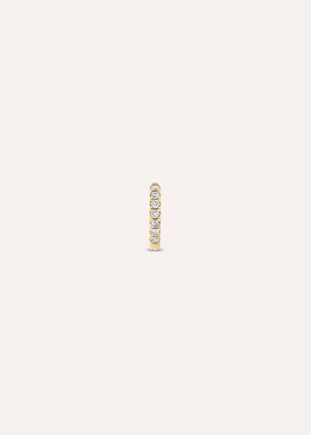 Single Small Lab-Grown Diamond Huggie Hoop Earring