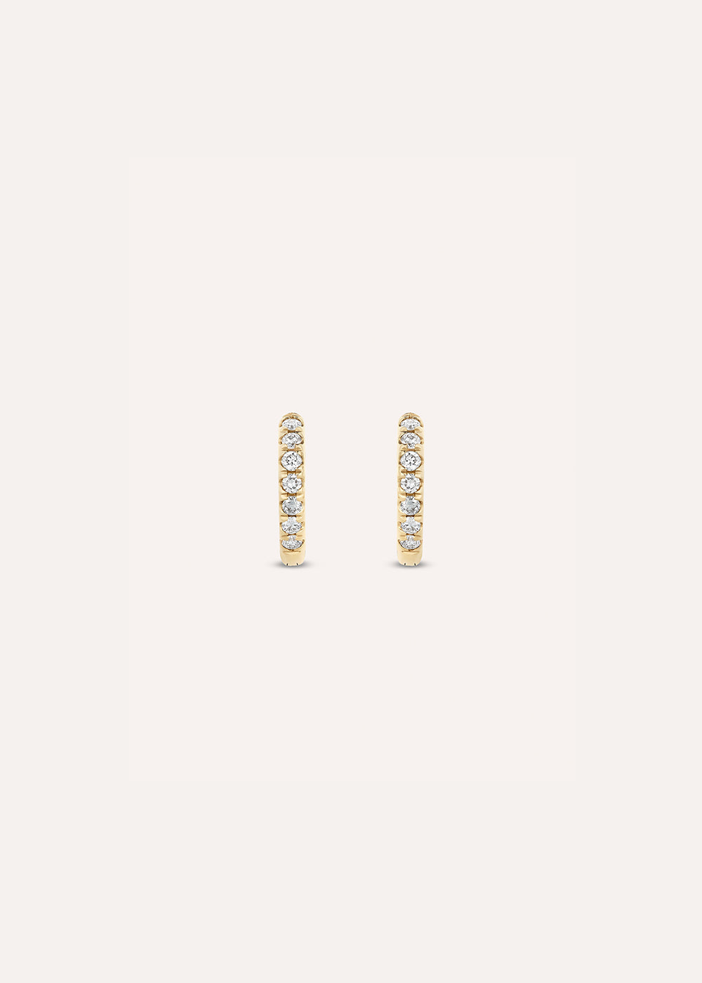 Small Lab-Grown Diamond Huggie Hoop Earrings