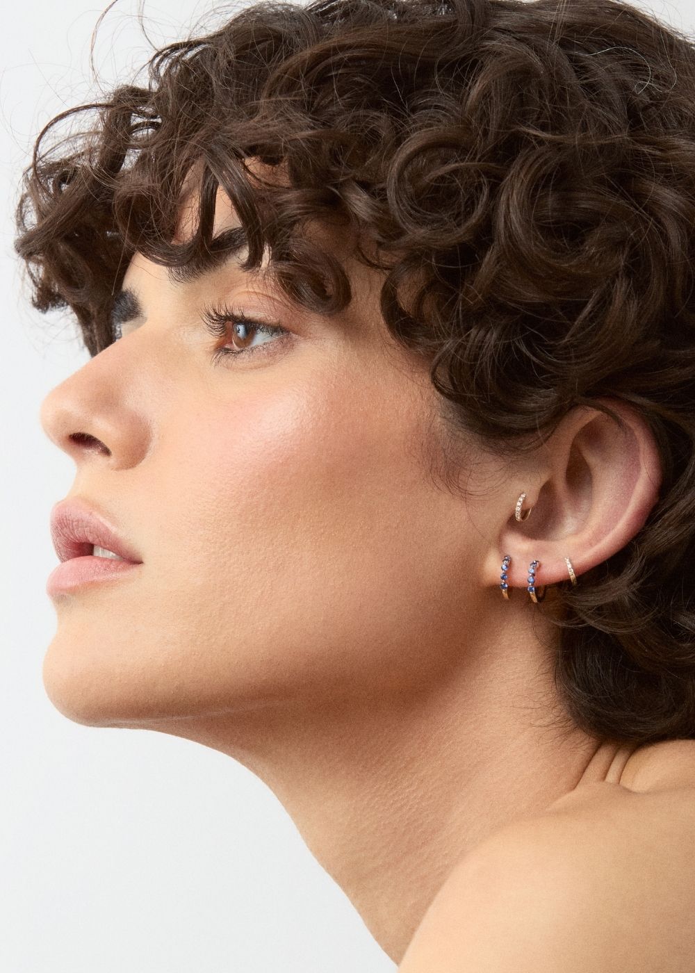 Shuga Mini Blue Sapphire Huggie Hoop Earrings