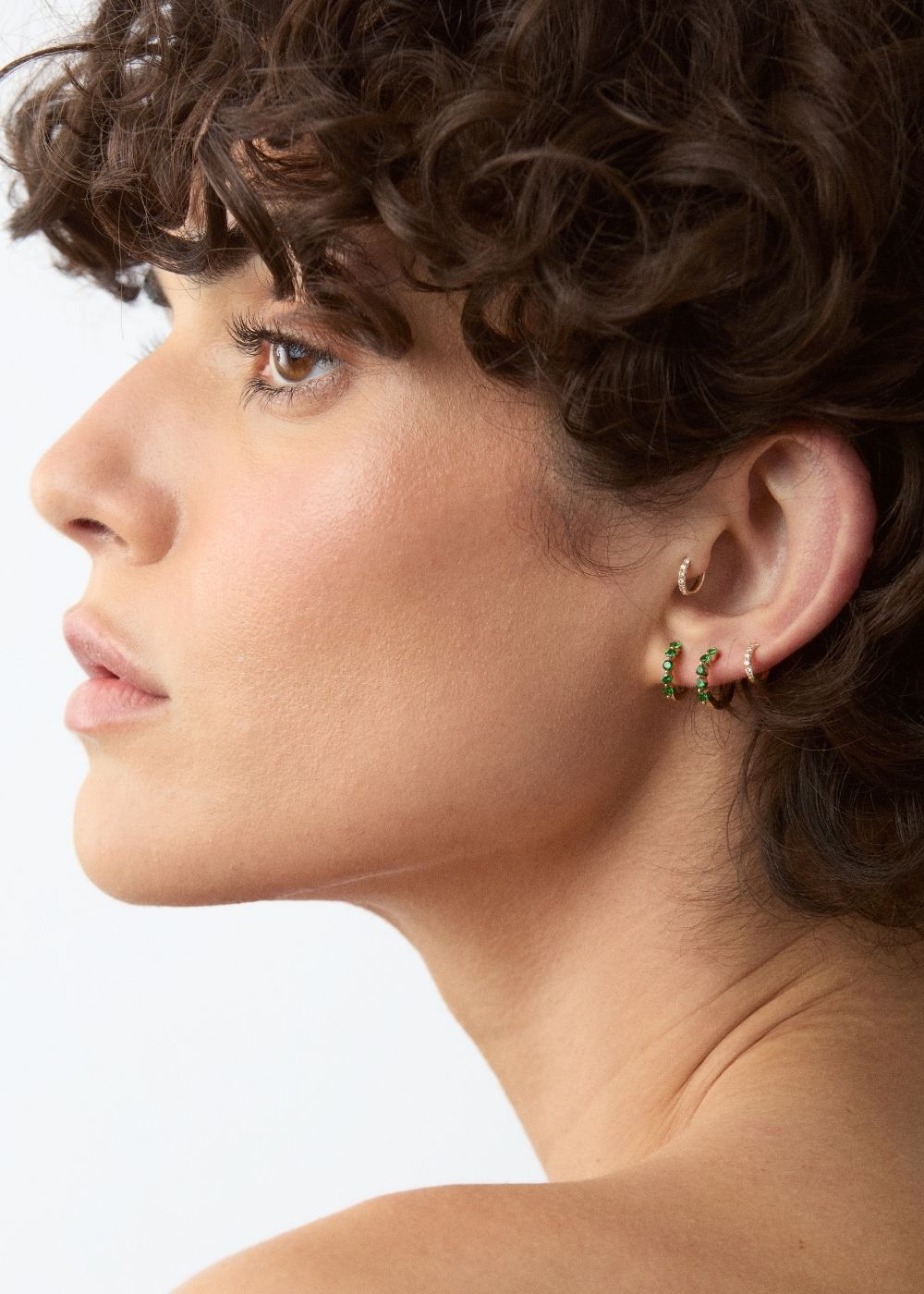 Shuga Mini Tsavorite Huggie Hoop Earrings