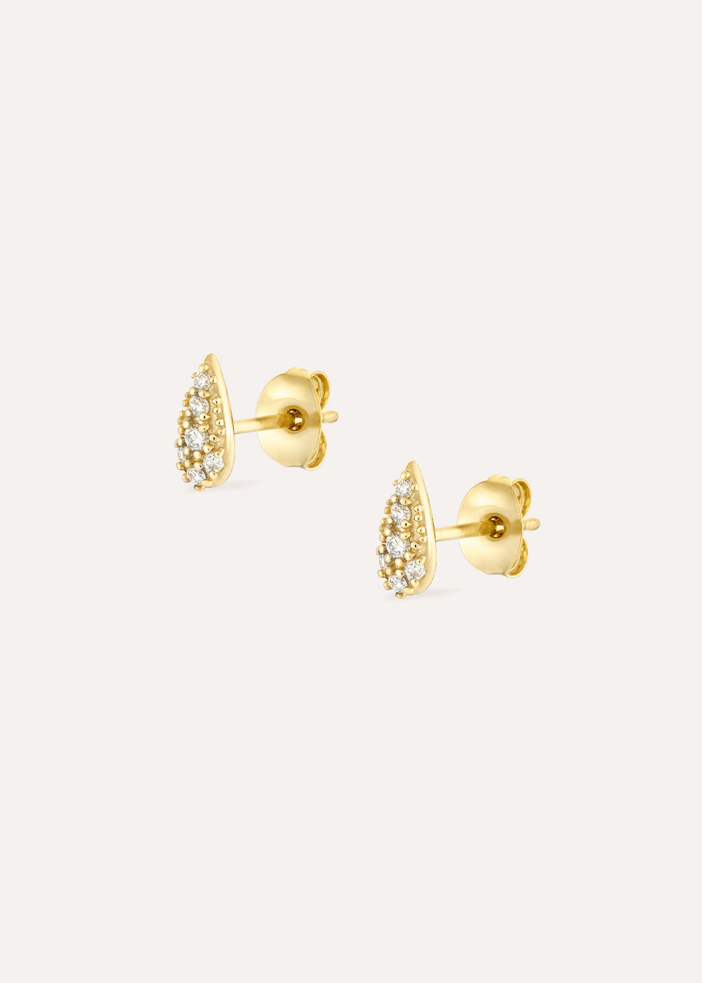 Pear Drop Pavé Lab-Grown Diamond Stud Earrings